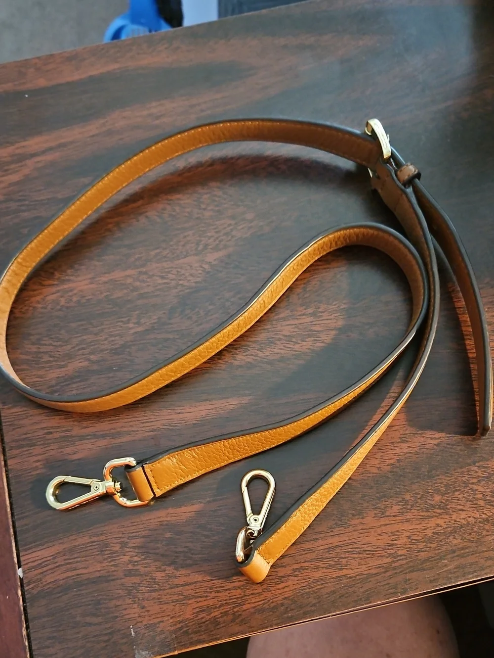 Michael Kors Tan Leather Adjustable Strap with Gold Hardware